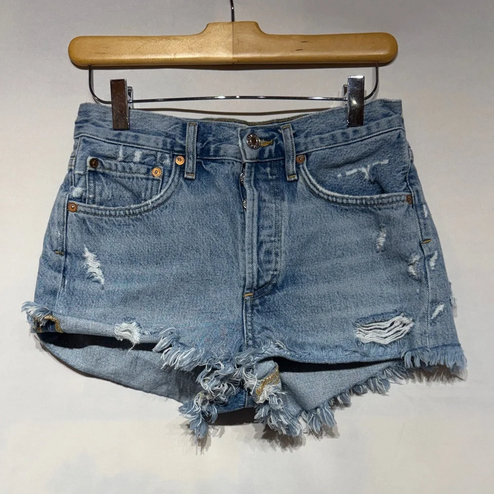 Agolde Parker Vintage Cut Off Short Swapmeet Size 23 - Picture 2 of 8